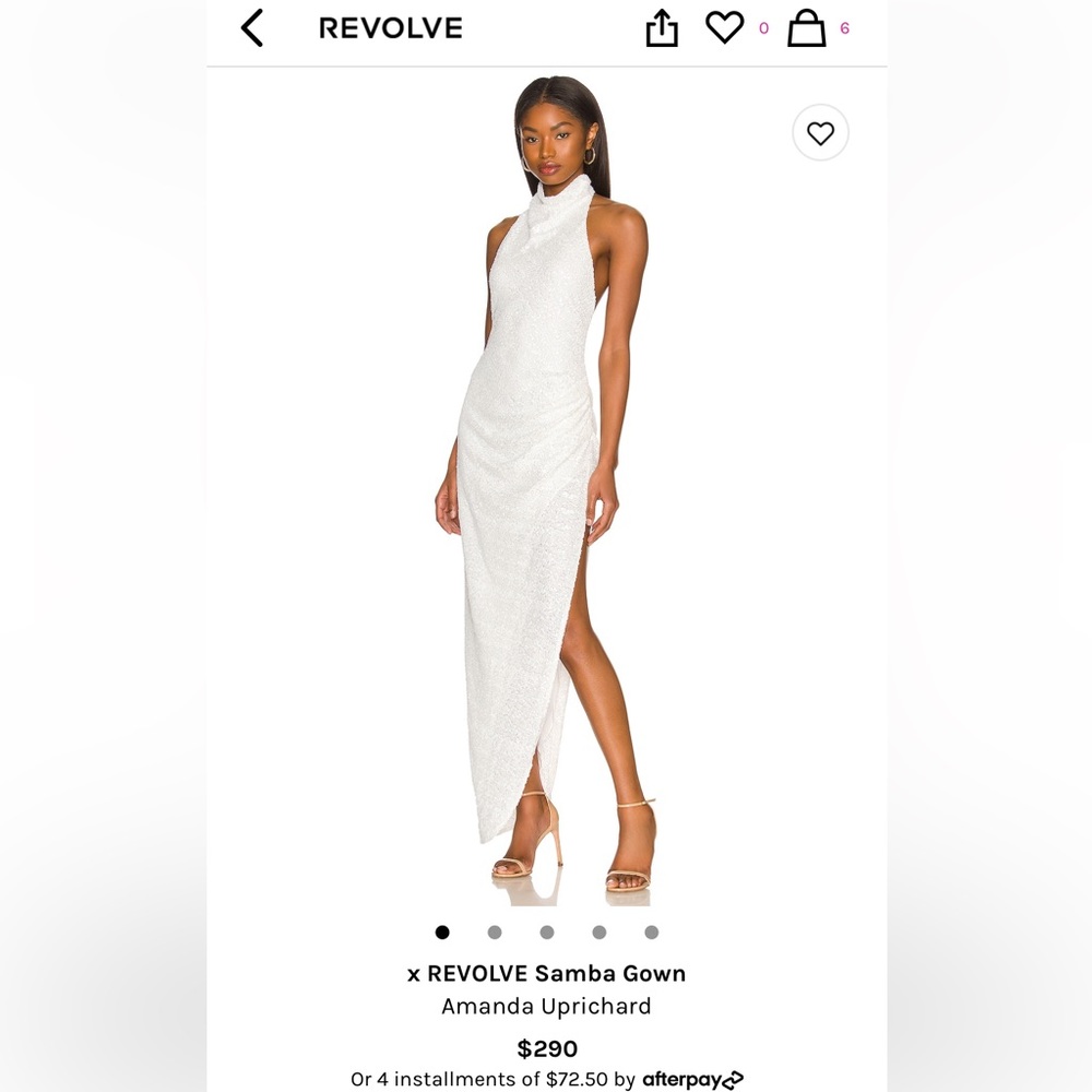 Revolve white halter-neck sequin long dress